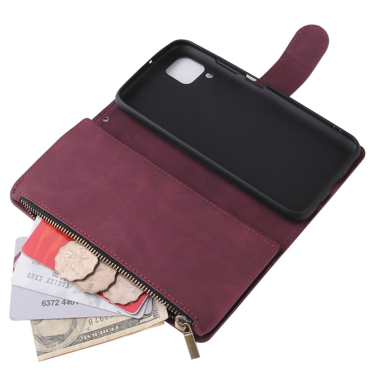 For Huawei P40 Lite Multifunctional Horizontal Flip Leather Case, with Card Slot & Holder & Zipper Wallet & Photo Frame