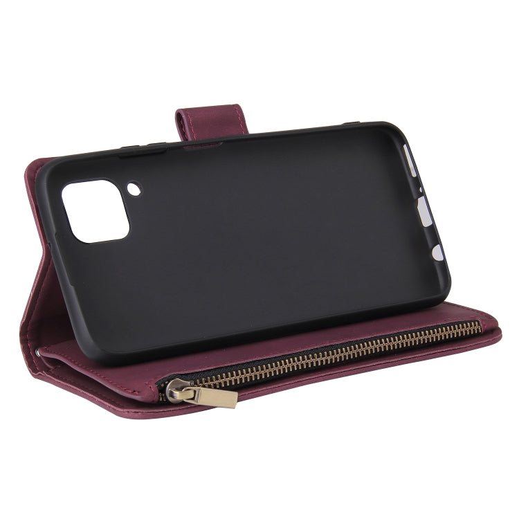 For Huawei P40 Lite Multifunctional Horizontal Flip Leather Case, with Card Slot & Holder & Zipper Wallet & Photo Frame