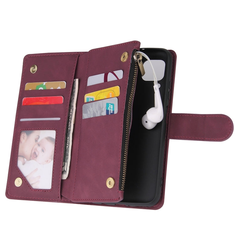 For Huawei P40 Lite Multifunctional Horizontal Flip Leather Case, with Card Slot & Holder & Zipper Wallet & Photo Frame