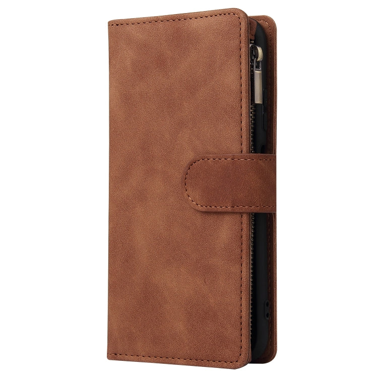 For Huawei P40 Lite Multifunctional Horizontal Flip Leather Case, with Card Slot & Holder & Zipper Wallet & Photo Frame