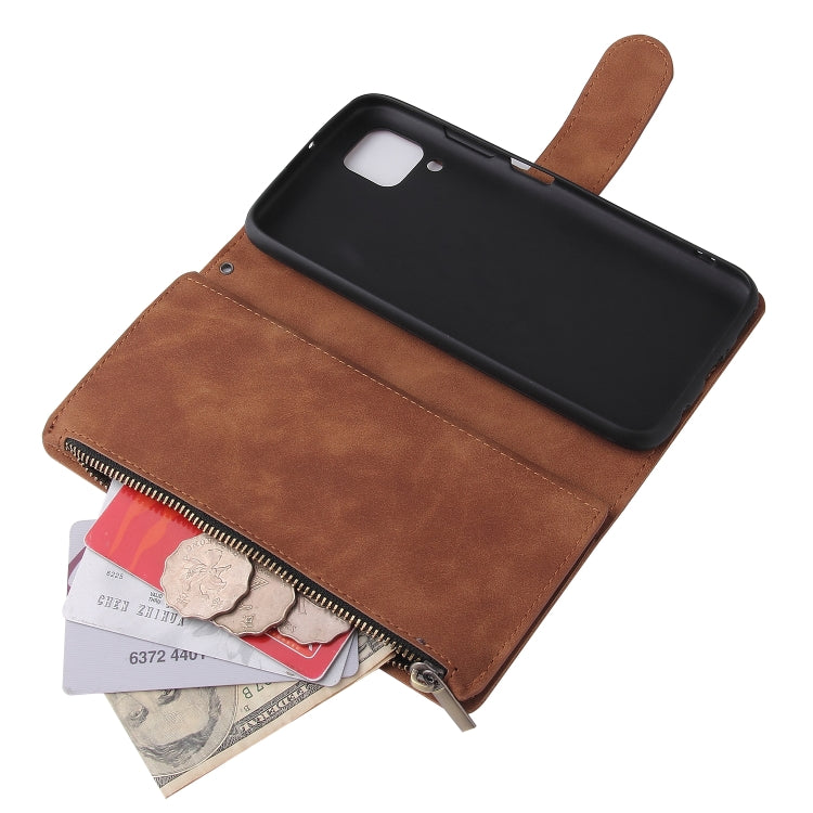 For Huawei P40 Lite Multifunctional Horizontal Flip Leather Case, with Card Slot & Holder & Zipper Wallet & Photo Frame