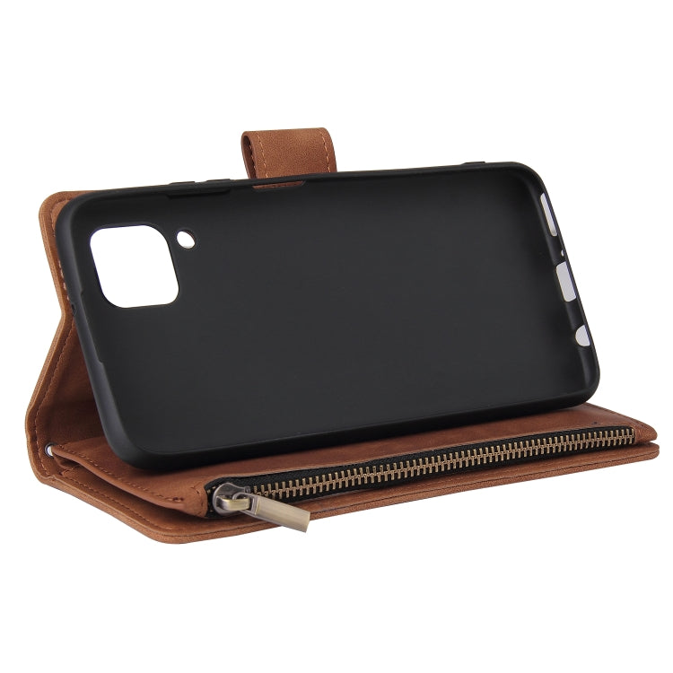 For Huawei P40 Lite Multifunctional Horizontal Flip Leather Case, with Card Slot & Holder & Zipper Wallet & Photo Frame
