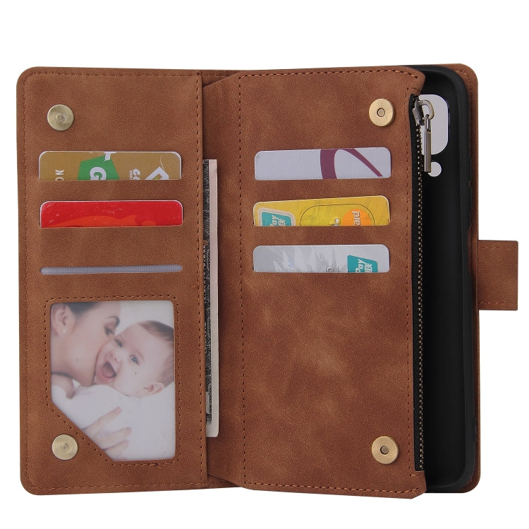 For Huawei P40 Lite Multifunctional Horizontal Flip Leather Case, with Card Slot & Holder & Zipper Wallet & Photo Frame