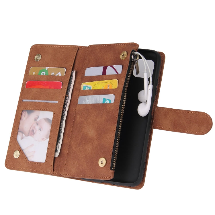 For Huawei P40 Lite Multifunctional Horizontal Flip Leather Case, with Card Slot & Holder & Zipper Wallet & Photo Frame