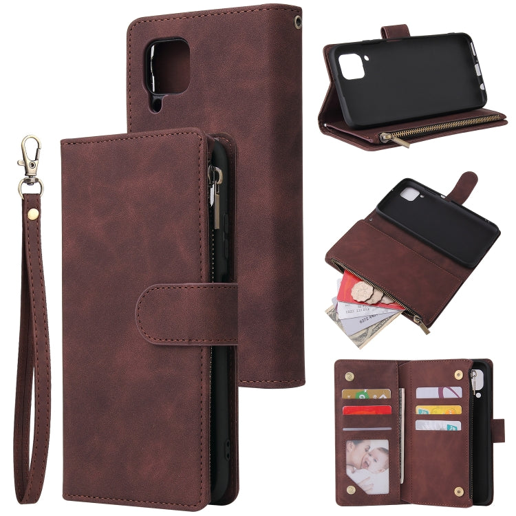 For Huawei P40 Lite Multifunctional Horizontal Flip Leather Case, with Card Slot & Holder & Zipper Wallet & Photo Frame