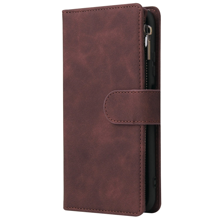 For Huawei P40 Lite Multifunctional Horizontal Flip Leather Case, with Card Slot & Holder & Zipper Wallet & Photo Frame