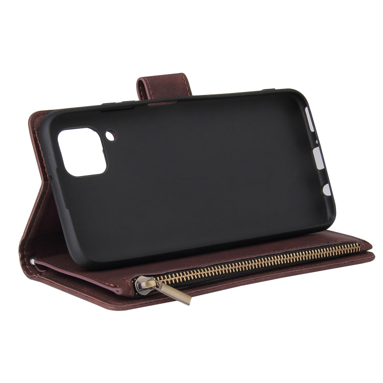 For Huawei P40 Lite Multifunctional Horizontal Flip Leather Case, with Card Slot & Holder & Zipper Wallet & Photo Frame