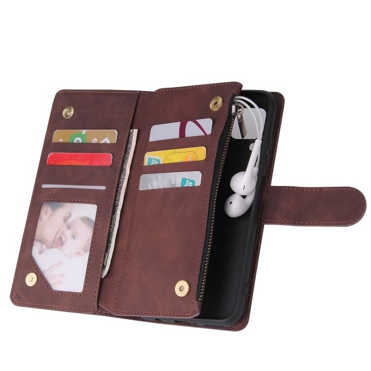For Huawei P40 Lite Multifunctional Horizontal Flip Leather Case, with Card Slot & Holder & Zipper Wallet & Photo Frame