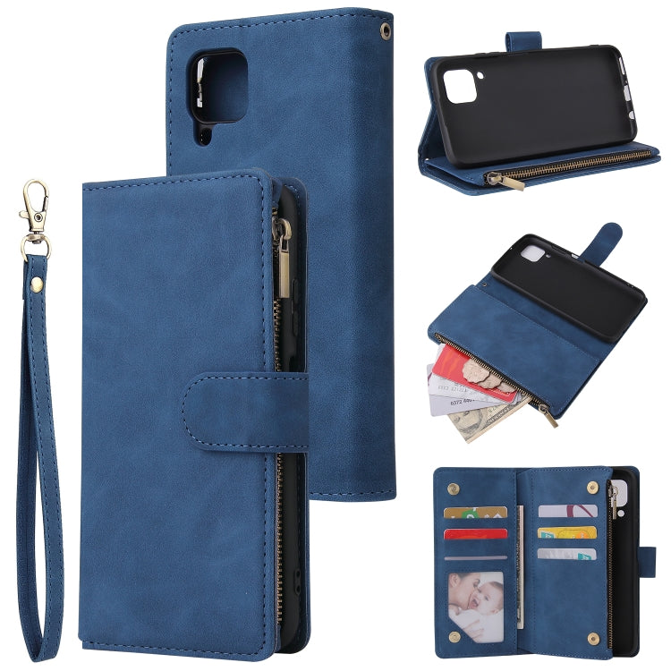 For Huawei P40 Lite Multifunctional Horizontal Flip Leather Case, with Card Slot & Holder & Zipper Wallet & Photo Frame