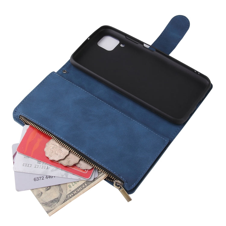 For Huawei P40 Lite Multifunctional Horizontal Flip Leather Case, with Card Slot & Holder & Zipper Wallet & Photo Frame