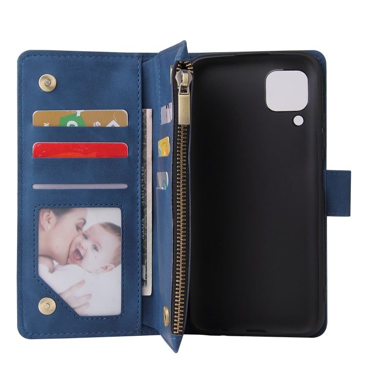For Huawei P40 Lite Multifunctional Horizontal Flip Leather Case, with Card Slot & Holder & Zipper Wallet & Photo Frame