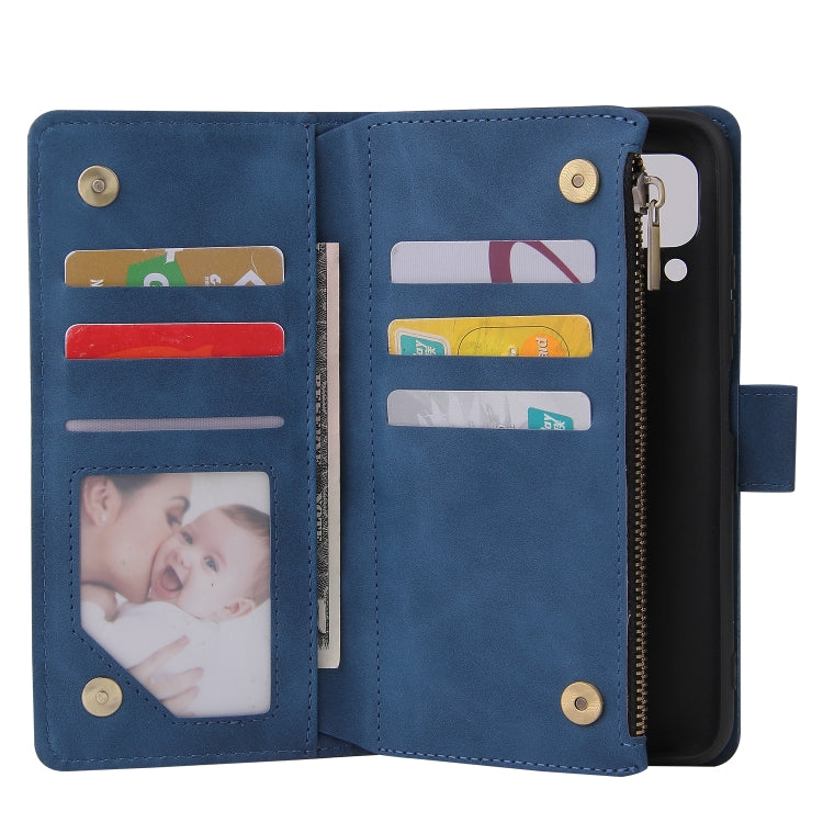 For Huawei P40 Lite Multifunctional Horizontal Flip Leather Case, with Card Slot & Holder & Zipper Wallet & Photo Frame