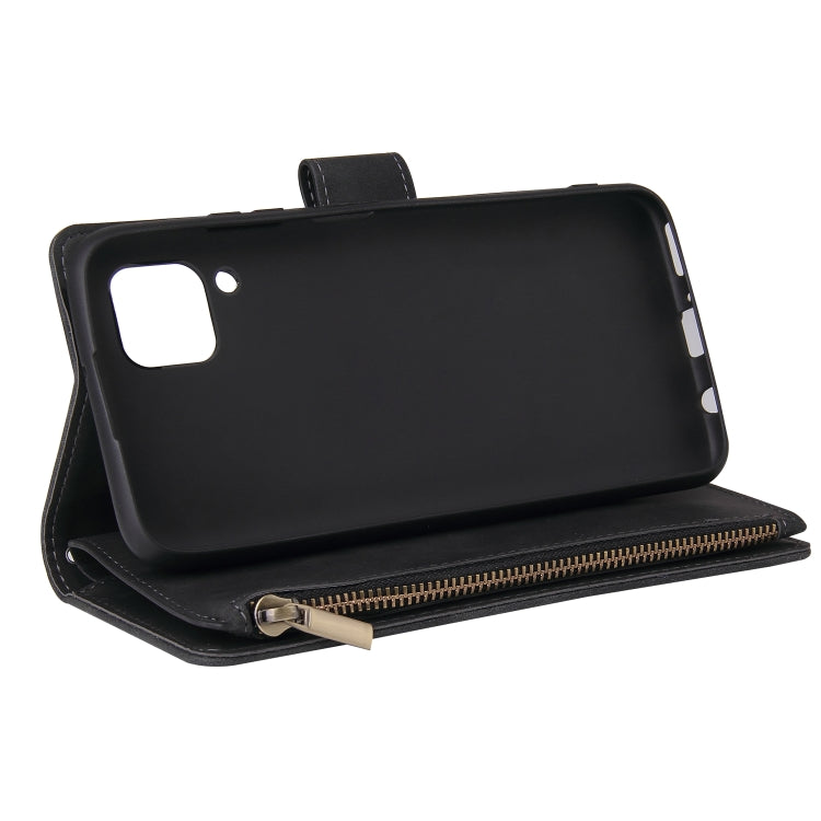 For Huawei P40 Lite Multifunctional Horizontal Flip Leather Case, with Card Slot & Holder & Zipper Wallet & Photo Frame