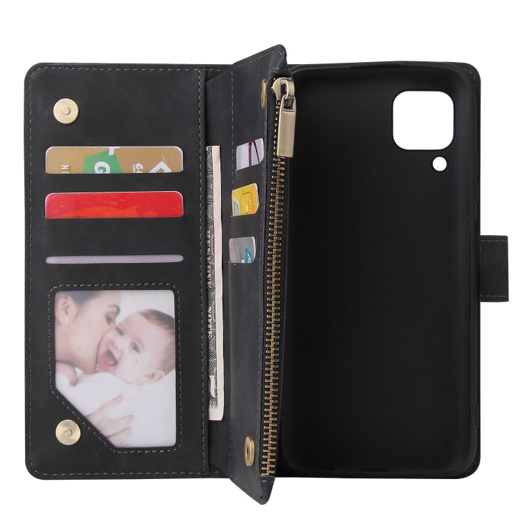 For Huawei P40 Lite Multifunctional Horizontal Flip Leather Case, with Card Slot & Holder & Zipper Wallet & Photo Frame