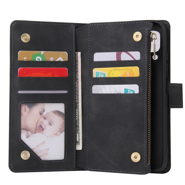 For Huawei P40 Lite Multifunctional Horizontal Flip Leather Case, with Card Slot & Holder & Zipper Wallet & Photo Frame