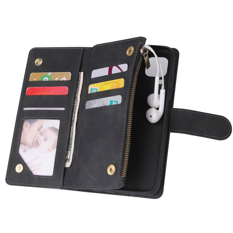 For Huawei P40 Lite Multifunctional Horizontal Flip Leather Case, with Card Slot & Holder & Zipper Wallet & Photo Frame