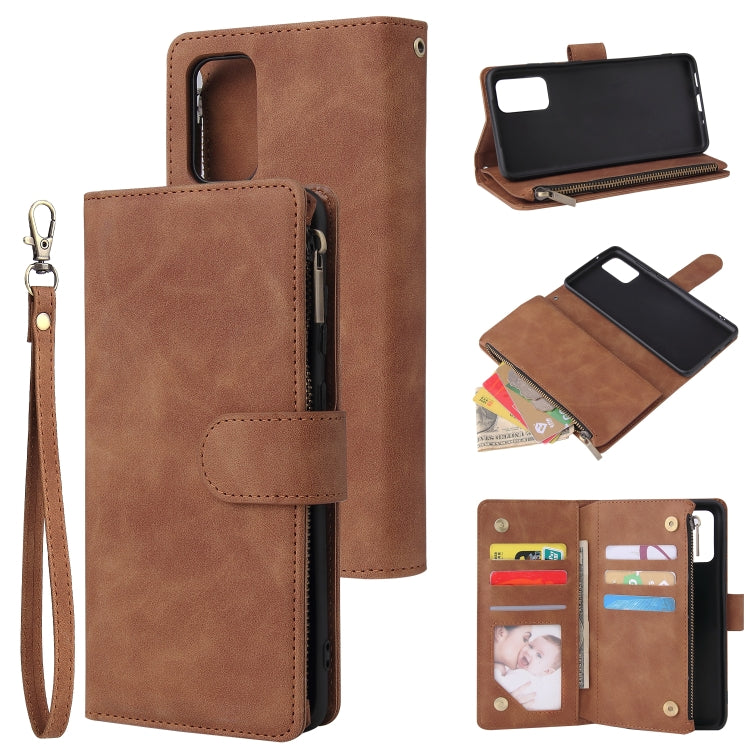 For Galaxy S20+ Multifunctional Horizontal Flip Leather Case, with Card Slot & Holder & Zipper Wallet & Photo Frame