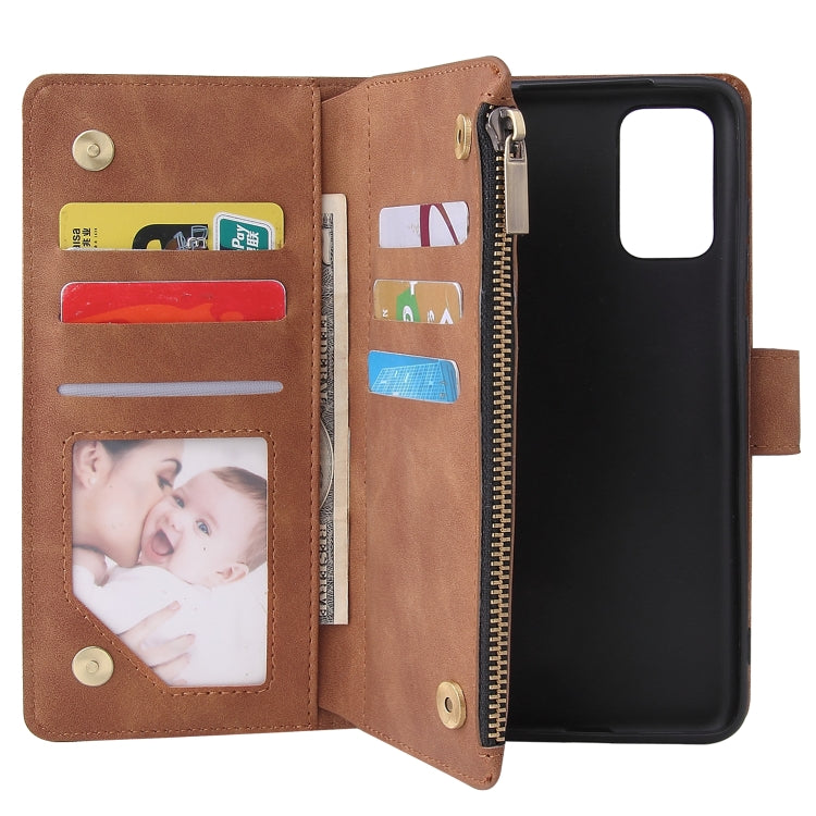 For Galaxy S20+ Multifunctional Horizontal Flip Leather Case, with Card Slot & Holder & Zipper Wallet & Photo Frame