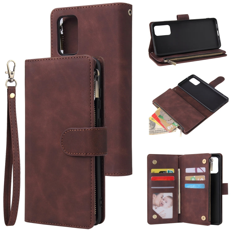 For Galaxy S20+ Multifunctional Horizontal Flip Leather Case, with Card Slot & Holder & Zipper Wallet & Photo Frame