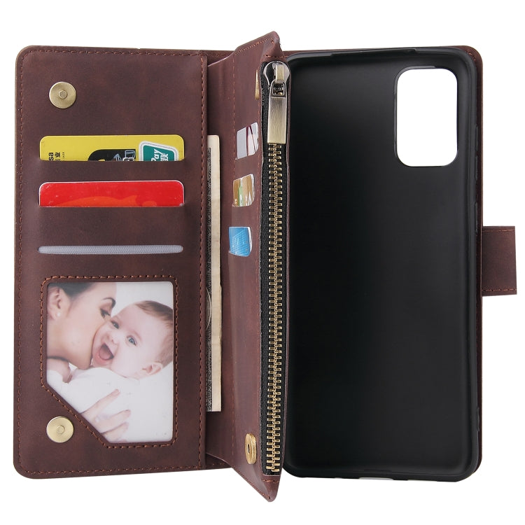 For Galaxy S20+ Multifunctional Horizontal Flip Leather Case, with Card Slot & Holder & Zipper Wallet & Photo Frame