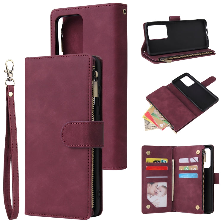 For Galaxy S20 Ultra Multifunctional Horizontal Flip Leather Case, with Card Slot & Holder & Zipper Wallet & Photo Frame