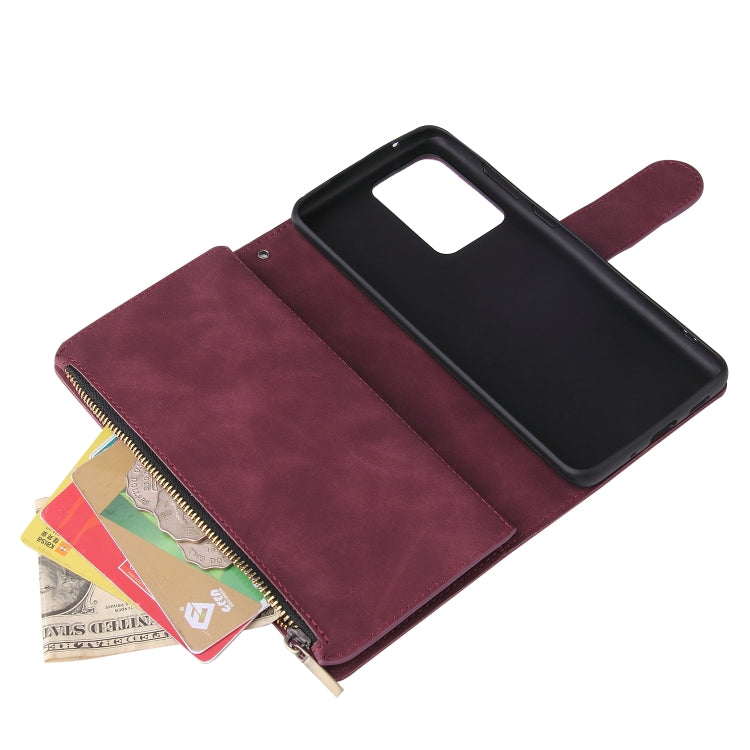 For Galaxy S20 Ultra Multifunctional Horizontal Flip Leather Case, with Card Slot & Holder & Zipper Wallet & Photo Frame
