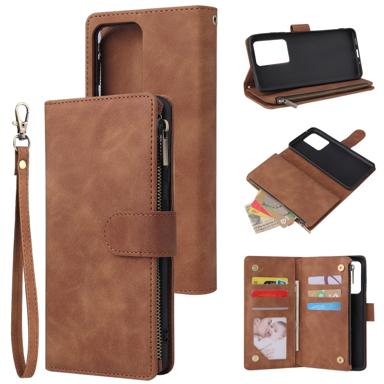 For Galaxy S20 Ultra Multifunctional Horizontal Flip Leather Case, with Card Slot & Holder & Zipper Wallet & Photo Frame