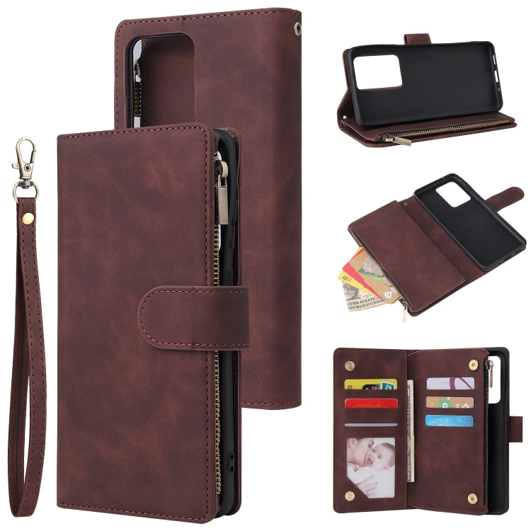 For Galaxy S20 Ultra Multifunctional Horizontal Flip Leather Case, with Card Slot & Holder & Zipper Wallet & Photo Frame