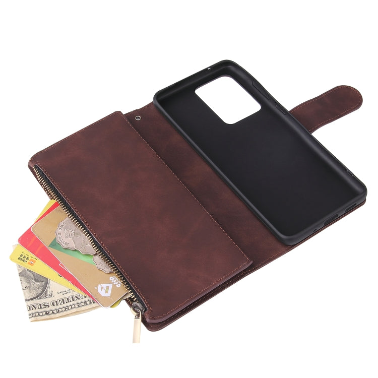 For Galaxy S20 Ultra Multifunctional Horizontal Flip Leather Case, with Card Slot & Holder & Zipper Wallet & Photo Frame