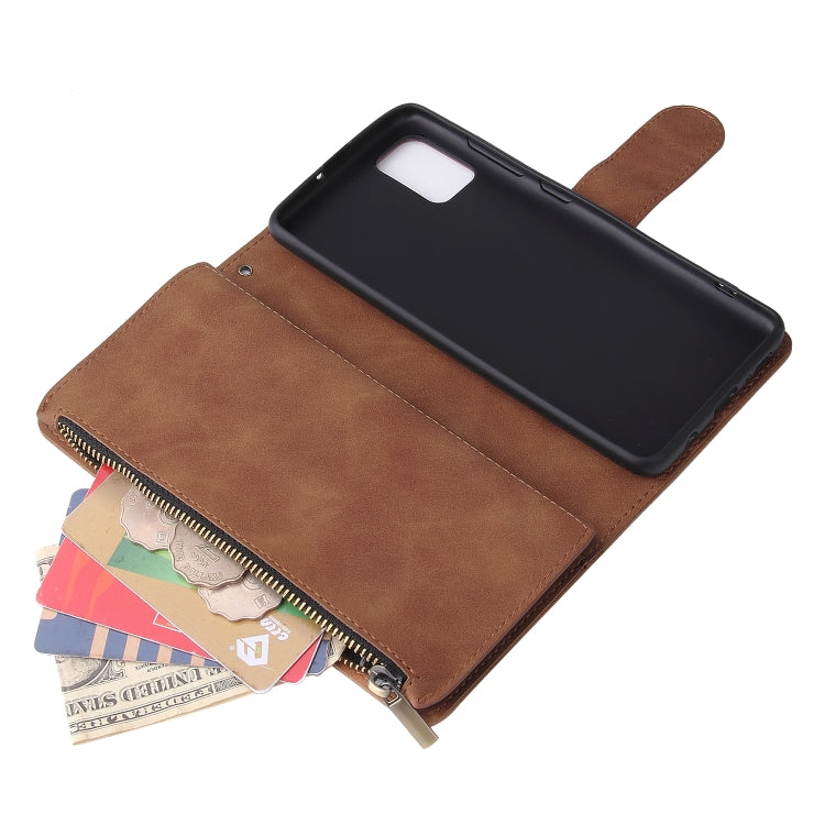 For Galaxy A51 Multifunctional Horizontal Flip Leather Case, with Card Slot & Holder & Zipper Wallet & Photo Frame