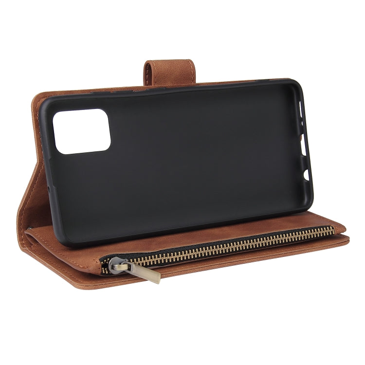 For Galaxy A51 Multifunctional Horizontal Flip Leather Case, with Card Slot & Holder & Zipper Wallet & Photo Frame