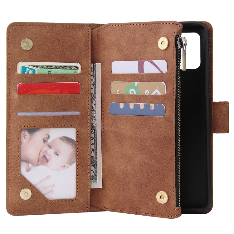 For Galaxy A51 Multifunctional Horizontal Flip Leather Case, with Card Slot & Holder & Zipper Wallet & Photo Frame