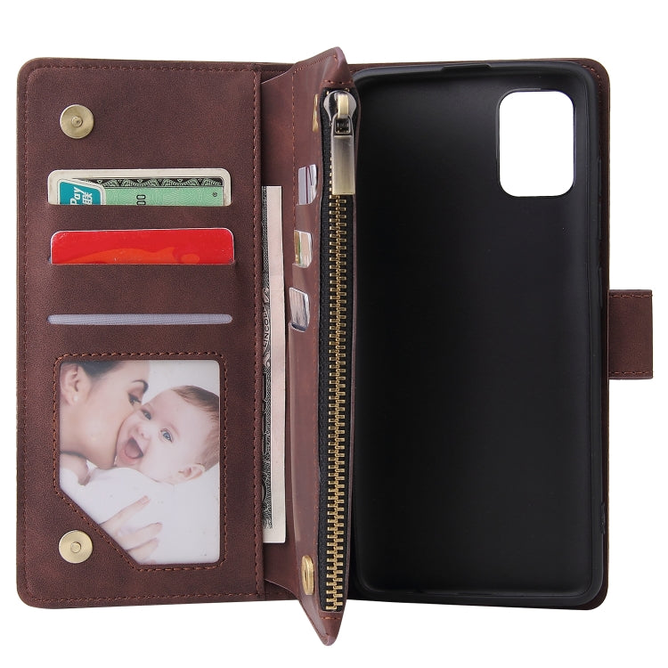 For Galaxy A51 Multifunctional Horizontal Flip Leather Case, with Card Slot & Holder & Zipper Wallet & Photo Frame