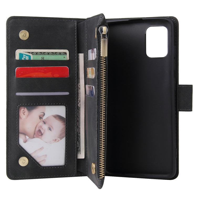 For Galaxy A51 Multifunctional Horizontal Flip Leather Case, with Card Slot & Holder & Zipper Wallet & Photo Frame