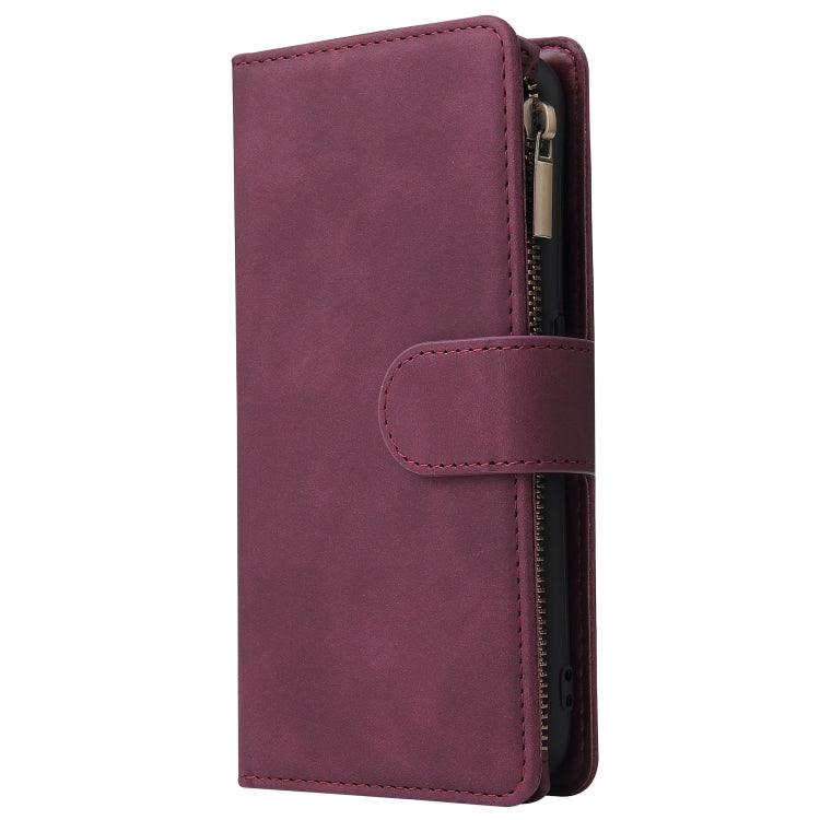 For Galaxy A01 Multifunctional Horizontal Flip Leather Case, with Card Slot & Holder & Zipper Wallet & Photo Frame