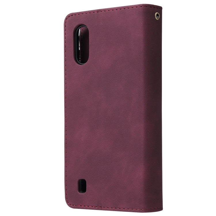 For Galaxy A01 Multifunctional Horizontal Flip Leather Case, with Card Slot & Holder & Zipper Wallet & Photo Frame