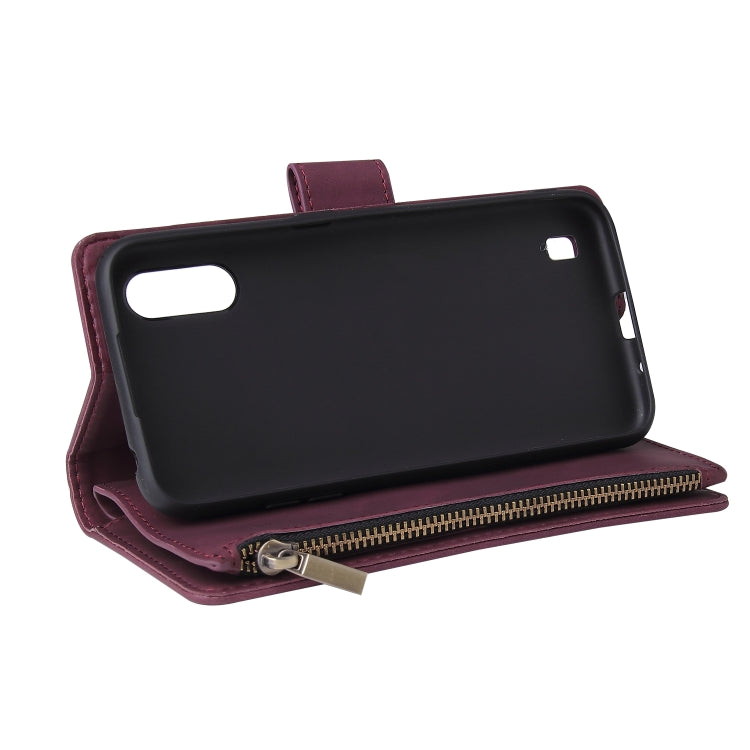 For Galaxy A01 Multifunctional Horizontal Flip Leather Case, with Card Slot & Holder & Zipper Wallet & Photo Frame