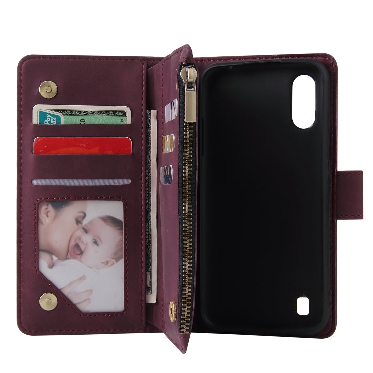 For Galaxy A01 Multifunctional Horizontal Flip Leather Case, with Card Slot & Holder & Zipper Wallet & Photo Frame
