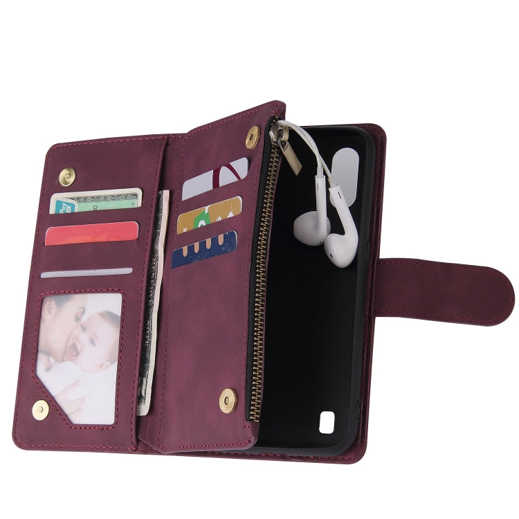 For Galaxy A01 Multifunctional Horizontal Flip Leather Case, with Card Slot & Holder & Zipper Wallet & Photo Frame