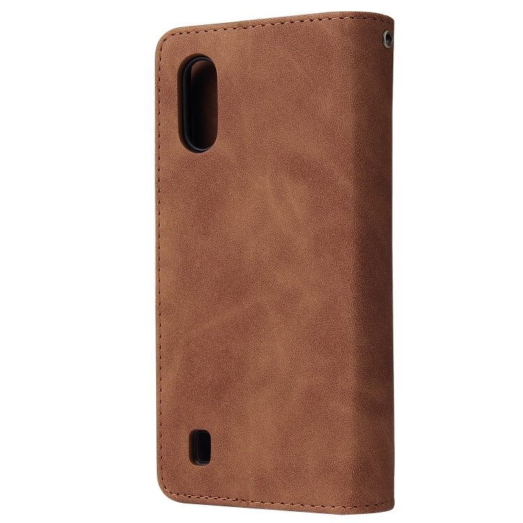 For Galaxy A01 Multifunctional Horizontal Flip Leather Case, with Card Slot & Holder & Zipper Wallet & Photo Frame