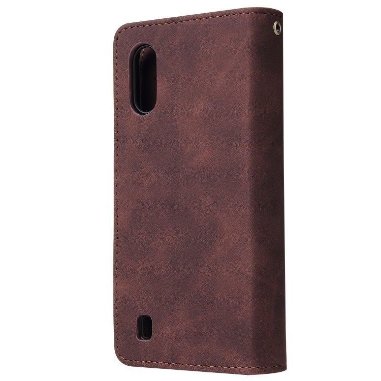 For Galaxy A01 Multifunctional Horizontal Flip Leather Case, with Card Slot & Holder & Zipper Wallet & Photo Frame