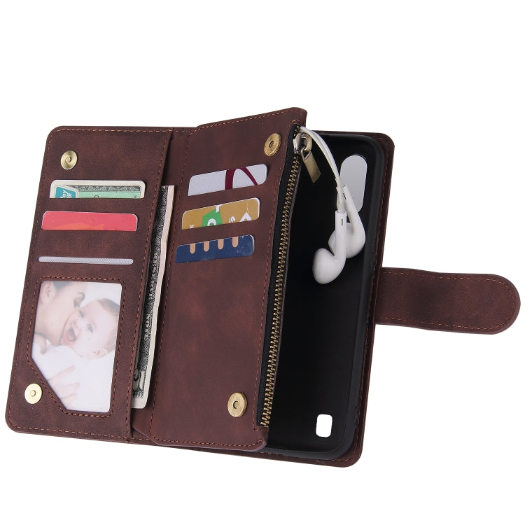 For Galaxy A01 Multifunctional Horizontal Flip Leather Case, with Card Slot & Holder & Zipper Wallet & Photo Frame