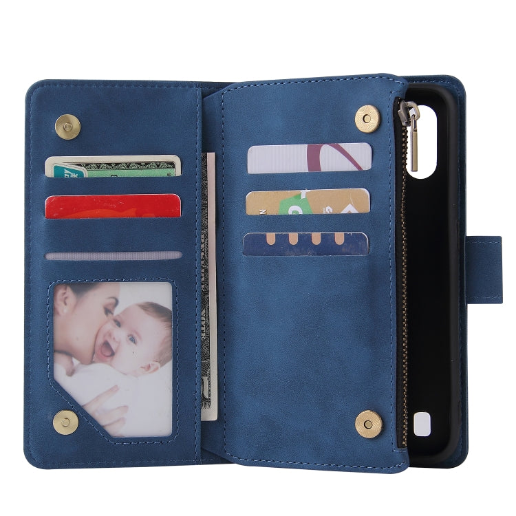 For Galaxy A01 Multifunctional Horizontal Flip Leather Case, with Card Slot & Holder & Zipper Wallet & Photo Frame