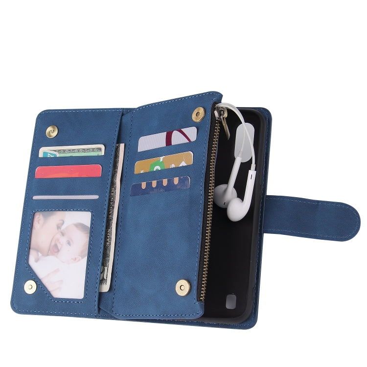 For Galaxy A01 Multifunctional Horizontal Flip Leather Case, with Card Slot & Holder & Zipper Wallet & Photo Frame