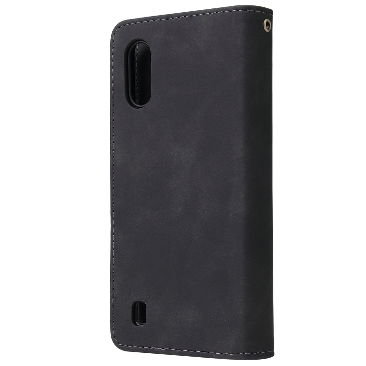 For Galaxy A01 Multifunctional Horizontal Flip Leather Case, with Card Slot & Holder & Zipper Wallet & Photo Frame