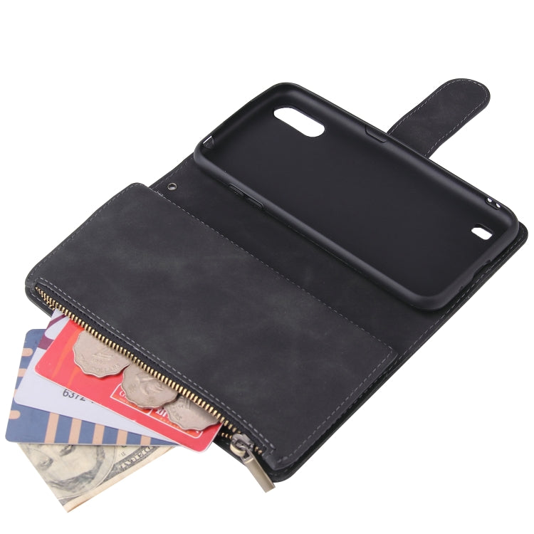For Galaxy A01 Multifunctional Horizontal Flip Leather Case, with Card Slot & Holder & Zipper Wallet & Photo Frame