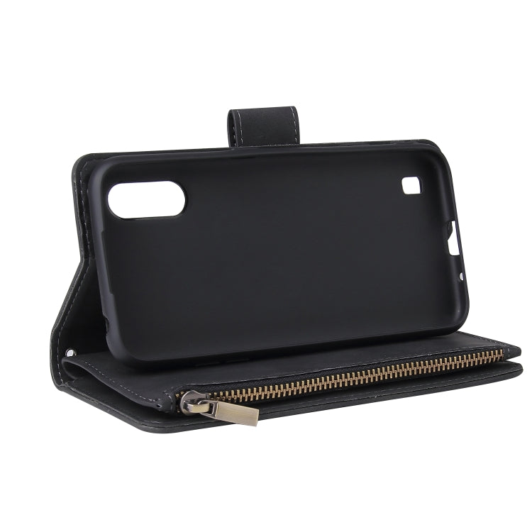 For Galaxy A01 Multifunctional Horizontal Flip Leather Case, with Card Slot & Holder & Zipper Wallet & Photo Frame
