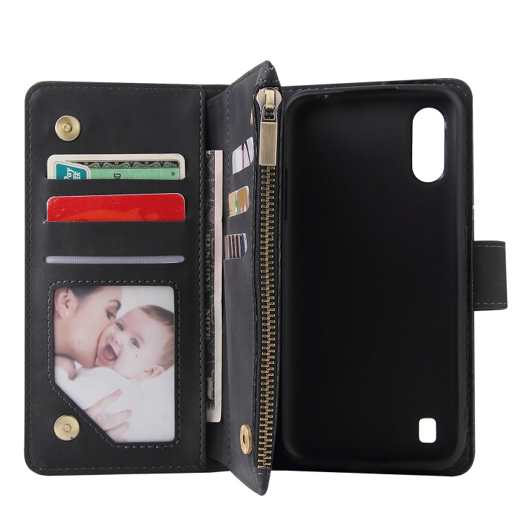 For Galaxy A01 Multifunctional Horizontal Flip Leather Case, with Card Slot & Holder & Zipper Wallet & Photo Frame