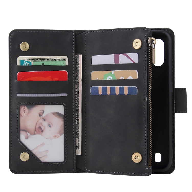For Galaxy A01 Multifunctional Horizontal Flip Leather Case, with Card Slot & Holder & Zipper Wallet & Photo Frame