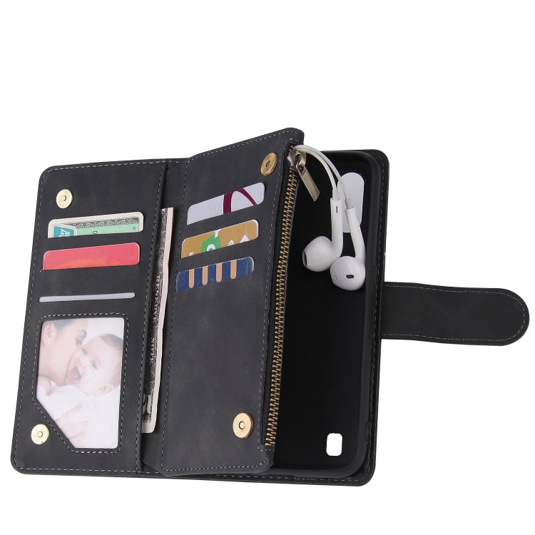 For Galaxy A01 Multifunctional Horizontal Flip Leather Case, with Card Slot & Holder & Zipper Wallet & Photo Frame